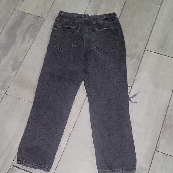 Garage Black  Distress Denim vintage Straight  Jeans Size 03 Or 26 - Picture 4 of 5